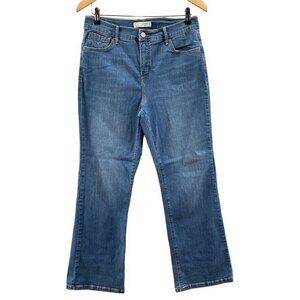 Levi's 512 Perfectly Slimming Boot Cut Jeans Womens 12 Short‎ Blue High Waist
